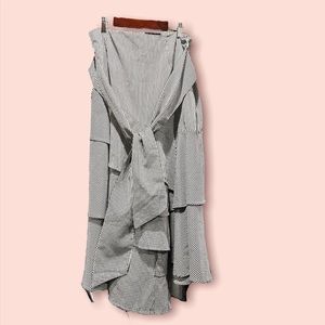 Step In Style Tiered Checkered Skirt